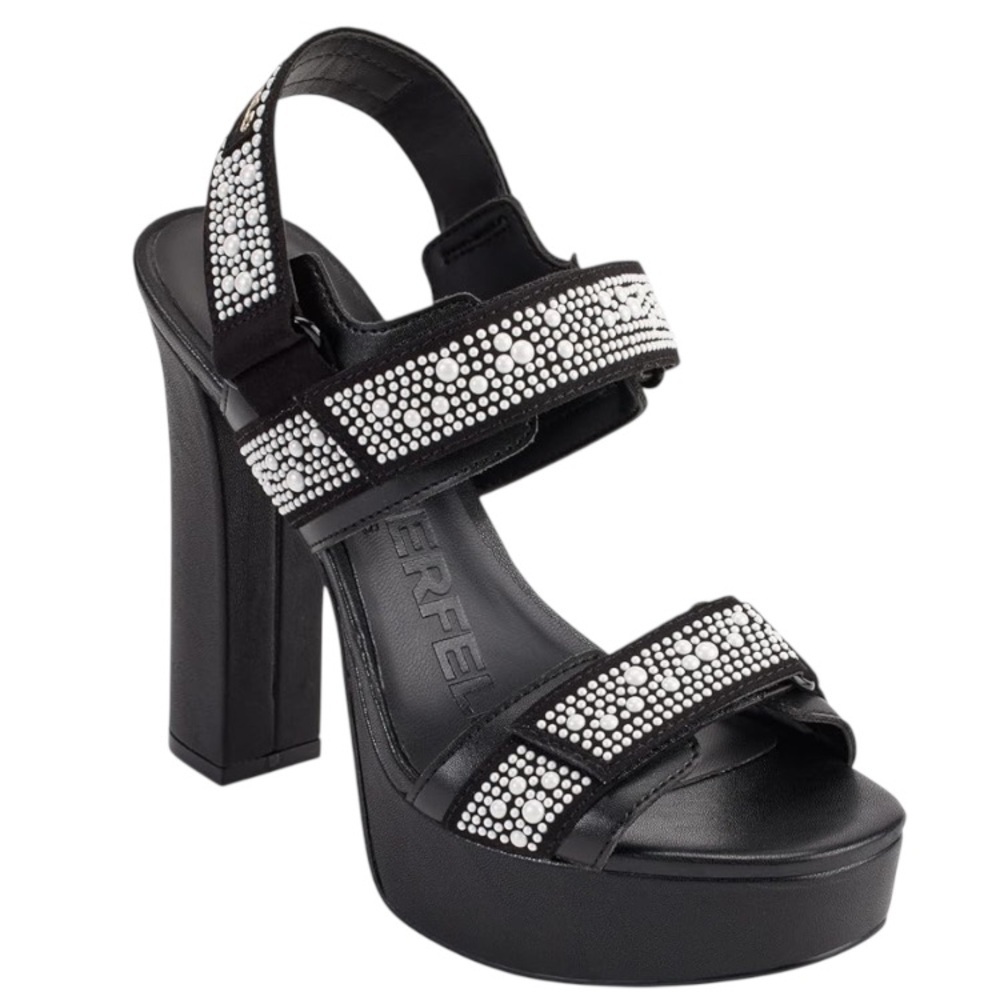 KARL LAGERFELD womens Alessia Pearl Studs Platform Heel